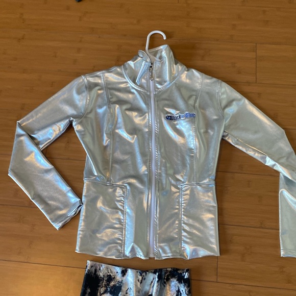 black and blue Pants - Gym set metallic - made in Australia